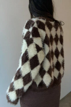 Fuzzy Cookie Checker Sweater -Hippie Vibe Tribe Shop 03bfa2b5 b99e 49ea bc42 1f51f9d374df 1