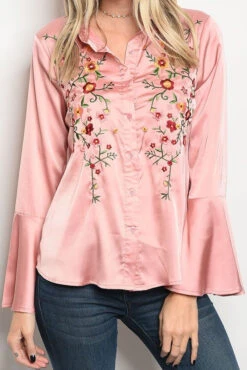 Embroidery Bell Sleeve Satin Blouse -Hippie Vibe Tribe Shop 0 36ee7ddd 7226 47d2 ae12 2299662b9f5a 1