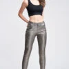 Metallic Silver Scale Pants