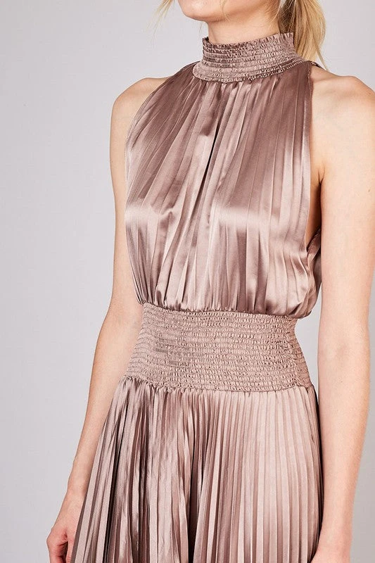 Champagne Halter Party Dress 2 Champagne Halter Party Dress - Image 2