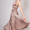 Champagne Halter Party Dress