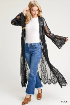 Black Body Lace Cardigan