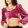 Velvet Renaissance Crop Top