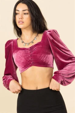 Velvet Renaissance Crop Top