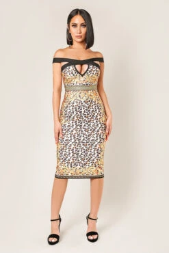 Leopard Bandage Dress