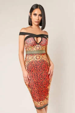 Riviera Leopard Print Cocktail Dress