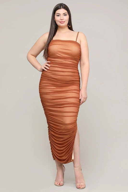 Copper Mesh Layer Maxi - Curvy Divas 1 Copper Mesh Layer Maxi - Curvy Divas