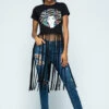 'Women World Of Fashion" Fringe Top