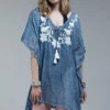 Bohemian Flower Embroidered Cover-Up