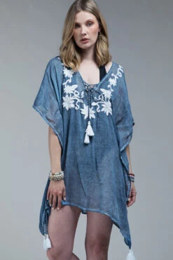 Bohemian Flower Embroidered Cover-Up