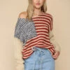 American Flag Knitted Pullover