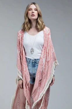 Floral & Tropical Leaf Kimono