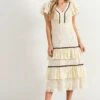 Ivory Vintage Lace & Ruffles Dress