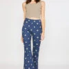 Star Denim Wide Leg Pants