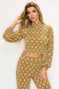 Bohemian Mustard Floral Fashion Set