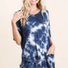 Tie-Dye Cloud V-Neck Shirt & Shorts Set