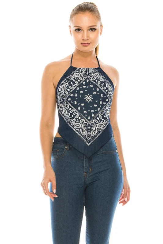 Bandana Halter Top 1 Bandana Halter Top