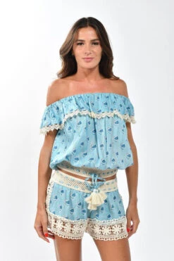 Bohemian Gypsy Top & Shorts Set