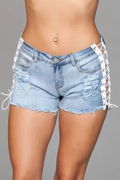 Side Lace-Up Shorts