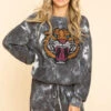 Tiger Print Tie-Dyed Sweatshirt