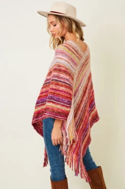 Red Fluffy Yarn Poncho -Hippie Vibe Tribe Shop 13043393 ba459853 fd52 43e0 82ad 4bb7282889b8