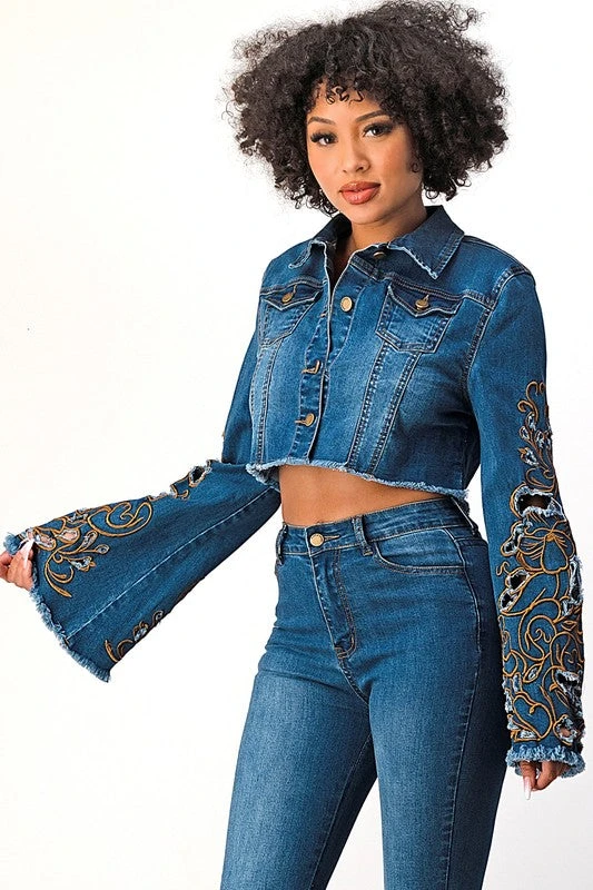 Embroidered Denim Jacket 7 Embroidered Denim Jacket - Image 7