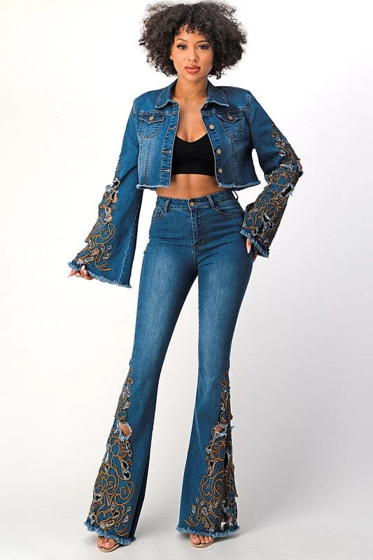 Embroidered Denim Jacket 4 Embroidered Denim Jacket - Image 4