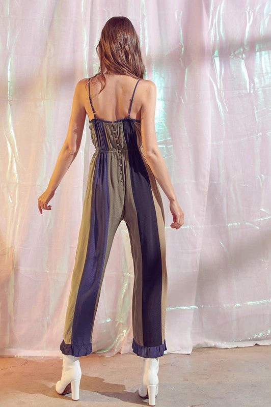 Bohemian Striped Ruffled Jumpsuit 5 Bohemian Striped Ruffled Jumpsuit - Image 5