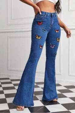 Butterfly Patched Flare Jeans -Hippie Vibe Tribe Shop 13190340 b0058eb7 6e71 48d9 87d0 02c87474f8a5 1