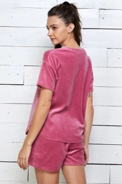 Rose Velour Velvet Short & Top Set -Hippie Vibe Tribe Shop 13522015 b14e30a9 e34d 488b bd82 77d10d220d8a