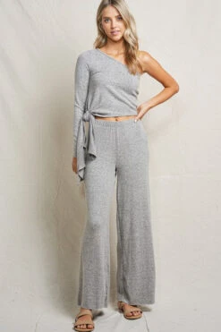 Open Shoulder Grey Lounge Set