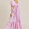 Pink Smocked Maxi Dress