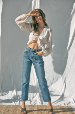 French Front Bow Cropped Blouse -Hippie Vibe Tribe Shop 13578100 6cc735b8 07c5 4b53 a81d a045bfee9de0