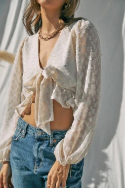 French Front Bow Cropped Blouse -Hippie Vibe Tribe Shop 13578100 852a8b66 30aa 45fa 81cd 595b87c0f92d