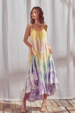 Rainbow Tie-Dye Maxi Dress -Hippie Vibe Tribe Shop 13578719 1 b682c66d b0a8 441a a953 894be36d77b0