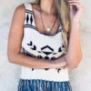 Aztec Printed Knit Tank Top
