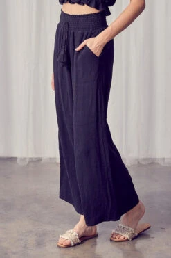 Navy Linen Ruffled Crop Top & Pant Set -Hippie Vibe Tribe Shop 14179469 2d810f37 96d6 4570 8887 66c557590ae9