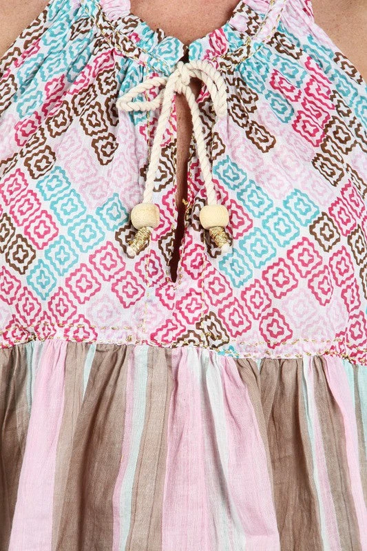 Lilac & Blue Halter & Palazzo Pant Set 2 Lilac & Blue Halter & Palazzo Pant Set - Image 2