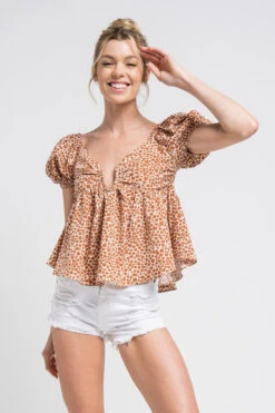 Floral Peasant Top