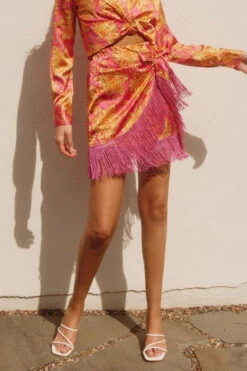Paisley Pink Fringe Skirt -Hippie Vibe Tribe Shop 142afe51 af63 404c 997e 03e6458eb2aa 1