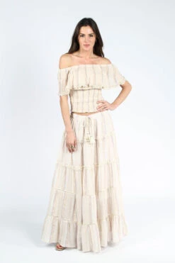 Bohemian Ivory Top & Skirt Set