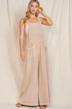 Brown Effortless Overalls