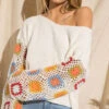 Crochet Sleeve Sweater