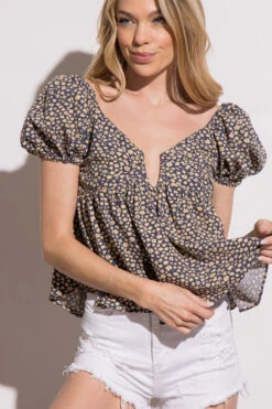 Babydoll Floral Blouse