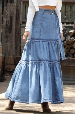 Denim Tiered Skirt -Hippie Vibe Tribe Shop 14549837 8506250c d78c 49a2 a091 ebd1439cfcb2