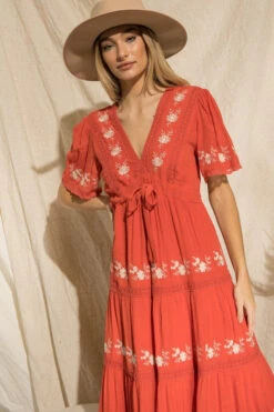 FLORAL BOHO-CHIC BURNT SIENNA Maxi Dress -Hippie Vibe Tribe Shop 14615562 895a1b6f 876b 4cb9 b62a 8064a3727b6d