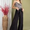 Black Swingy Wide Leg Pant