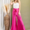 Magenta Swingy Wide Leg Pant