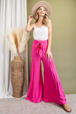 Magenta Swingy Wide Leg Pant