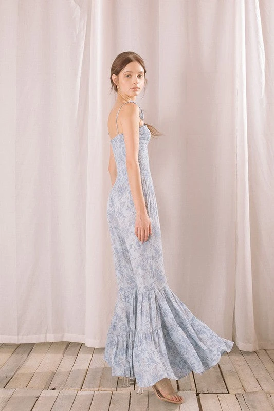 Baby Blue Floral Wide Leg Jumpsuit 3 Baby Blue Floral Wide Leg Jumpsuit - Image 3